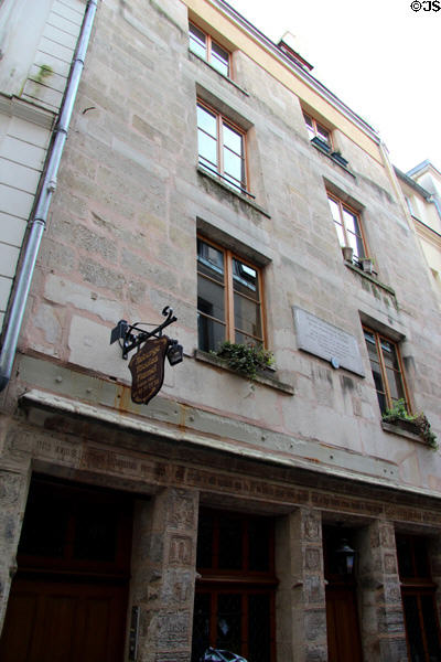Maison de Nicolas Flamel (1407) (51 rue de Montmorency) is oldest house in Paris. Paris, France.
