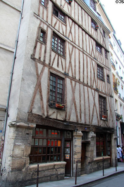 Half timbered building (rue Volta in Le Marais). Paris, France.
