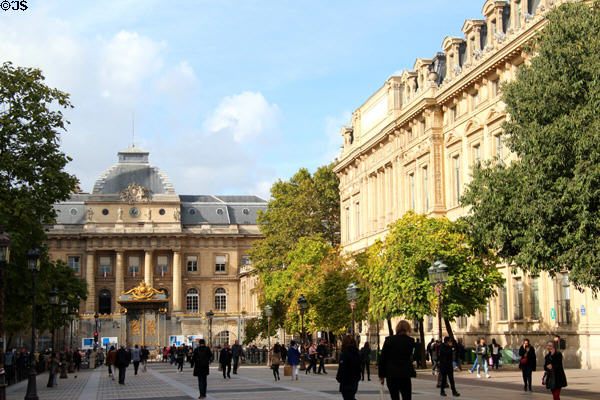 Palais de Justice & Paris Commercial Court on Place Louis Lépine (Île de la Cité). Paris, France.
