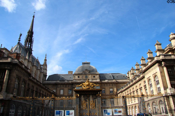 Palais de Justice with spire of St Chapelle (Île de la Cité). Paris, France.
