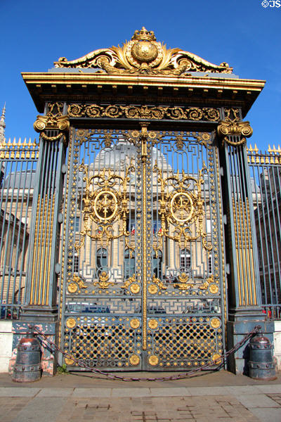 Gates of Cour du Mai (1776-86) forecourt of Palais de Justice. Paris, France. Architect: Jacque-Denis Antoine.