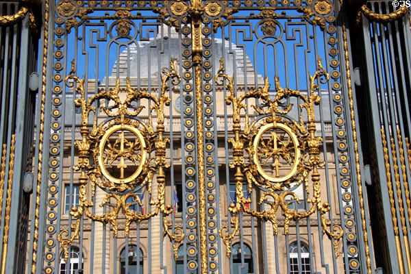 Details of Gates of Cour du Mai of Palais de Justice. Paris, France.