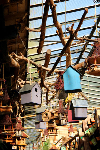 Bird house for sale at Cité Bird & Flower Market. Paris, France.