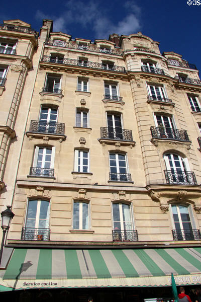 Residential building on Île St Louis. Paris, France.