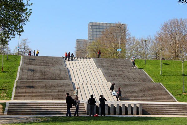 Stairway in Parc Bercy. Paris, France.