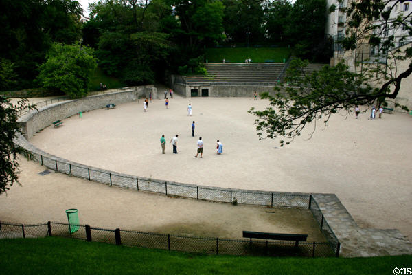 Roman Arena of Lutèce (end 1stC) could once seat 15,000 people. Paris, France.