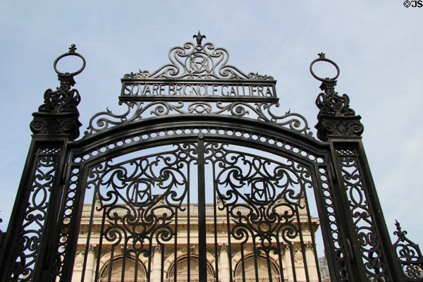 Gates of Square Brignole Galliera. Paris, France.