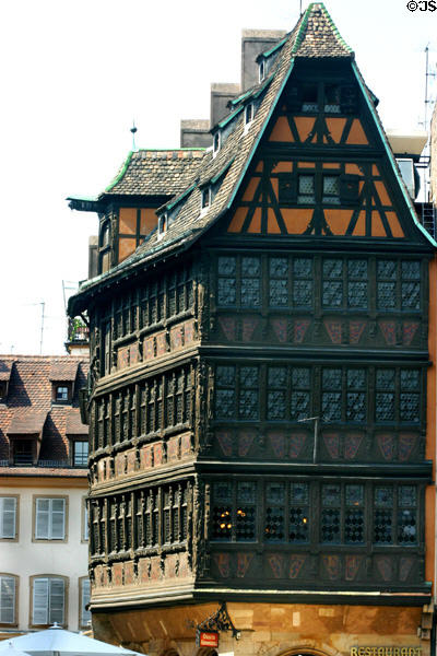 Carved half-timbered Maison Kammerzell (1465-1585). Strasbourg, France.