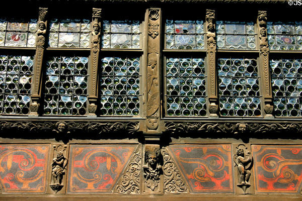 Windows of Maison Kammerzell. Strasbourg, France.