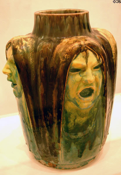 Vase with four faces (1900-5) by Léon Elchinger & Jean-Désiré Ringel d"Illzach in Museum of Modern Art. Strasbourg, France.