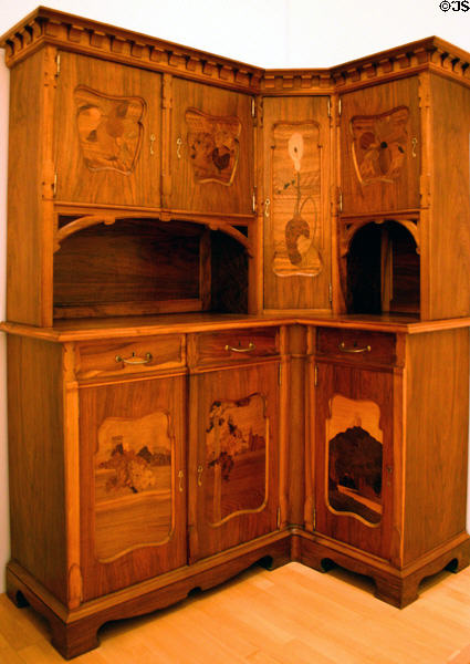 Art Nouveau marquetry buffet (c1900) by Charles Spindler in Museum of Modern Art. Strasbourg, France.