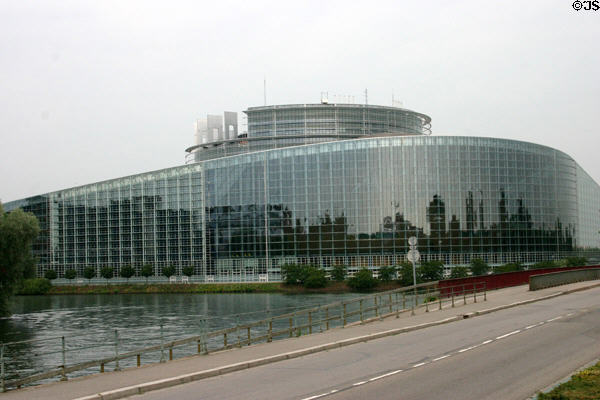 Overview of Palais de l'Europe. Strasbourg, France.