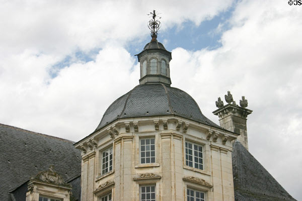 Octagonal dome of Chateau de Tanlay. Tonnerre, France.