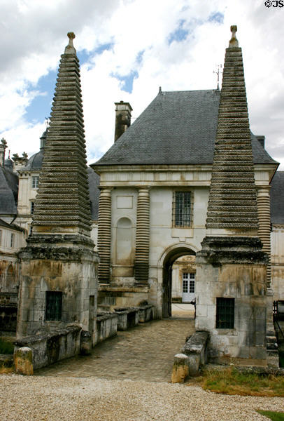 Pyramids of Chateau de Tanlay by le Muet. Tonnerre, France.