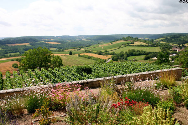 View of countryside surrounding Vézelay. Vézelay, France.
