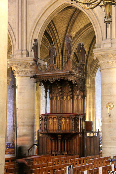 Notre Dame Cathedral pulpit. Paris, France.