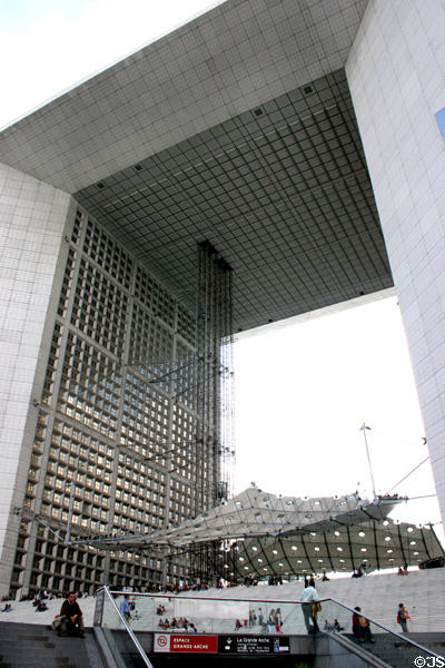 La Grande Arche (1989) (35 floors) at La Défense. Paris, France.