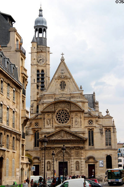 St-Étienne-du-Mont church (1494-1624) (on Montagne Ste-Geneviève near Panthéon). Paris, France. Style: French Gothic & French Renaissance.
