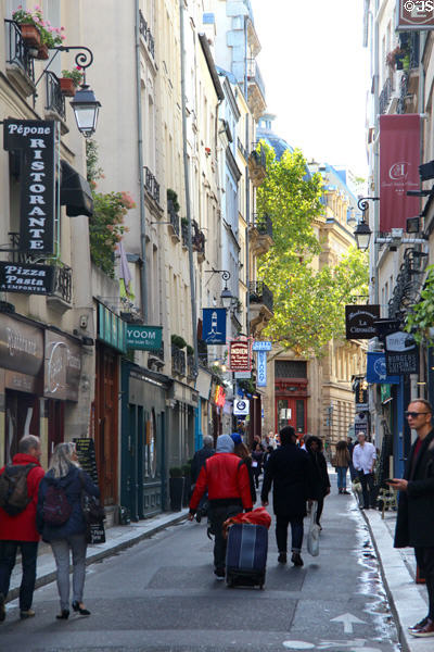 Latin Quarter streetscape. Paris, France.