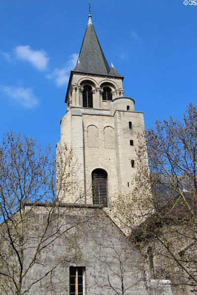 St-Germain-des-Prés church tower (1000). Paris, France.