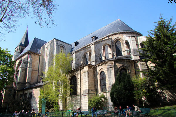 St-Germain-des-Prés church apse view. Paris, France.