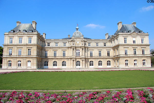 Luxembourg Palace (1612) now home of Senate of France. Paris, France. Architect: Salomon de Brosse.