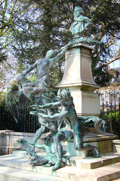 Homage to Eugene Delacroix monument (1890) by Jules Dalou in Luxembourg Gardens. Paris, France.