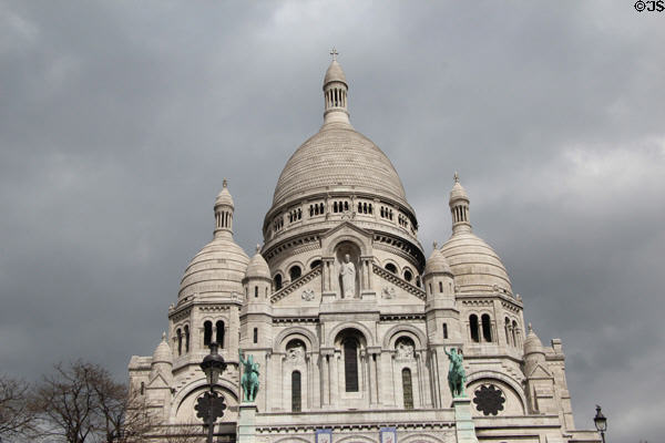 Domes of Basilica of Sacred Heart on Montmartre. Paris, France.