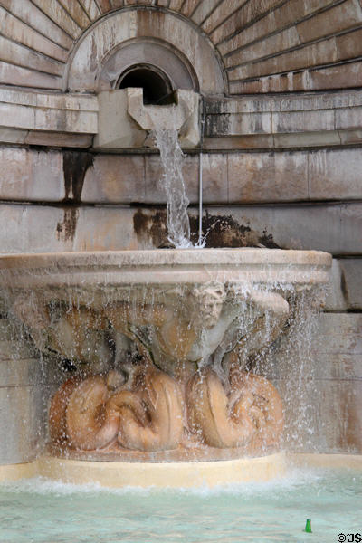 Fountain at Basilica of Sacred Heart on Montmartre. Paris, France.