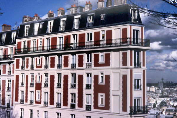 Building beside Montmartre. Paris, France.