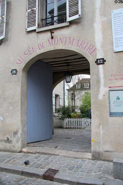 Entrance arch to Montmartre Museum. Paris, France.