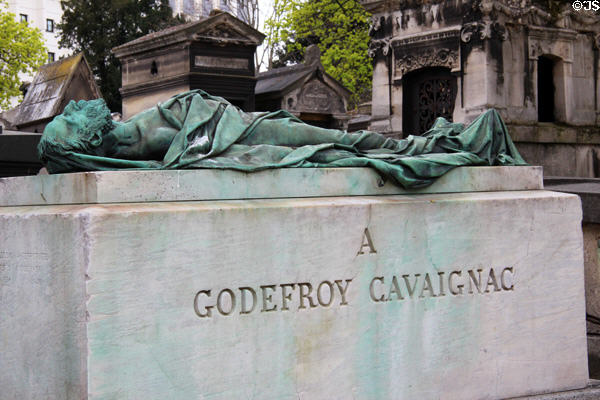 Tomb of Godefroy Cavaignac at Montmartre Cemetery. Paris, France.