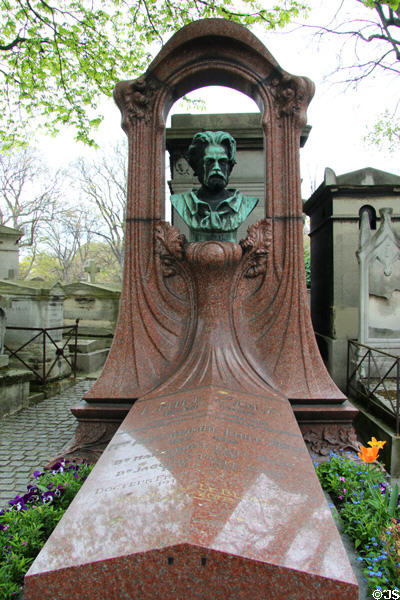 Tomb of Émile Zola (1840-1902) at Montmartre Cemetery. Paris, France.