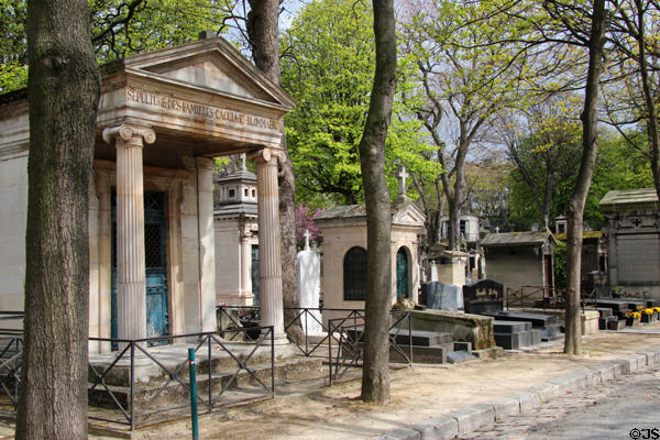 Family tombs at Montmartre Cemetery. Paris, France.