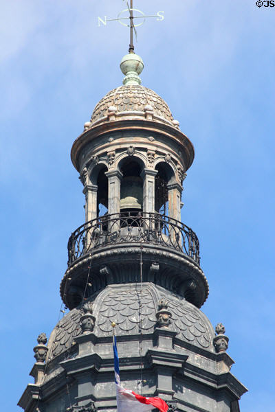 Central bell tower of Paris City Hall. Paris, France.