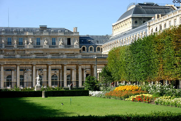 Palace buildings (17thC) seen from garden of Palais Royale. Paris, France.
