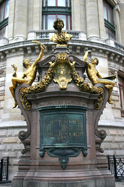 Monument to Architect Charles Garnier (1825-98) at Opéra Garnier. Paris, France.