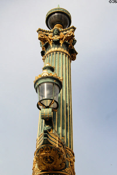 Lamp post of Place de la Concorde. Paris, France.