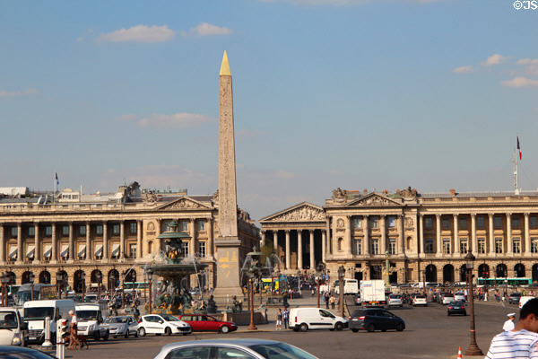 Place de la Concorde with Obelisk & fountains. Paris, France.