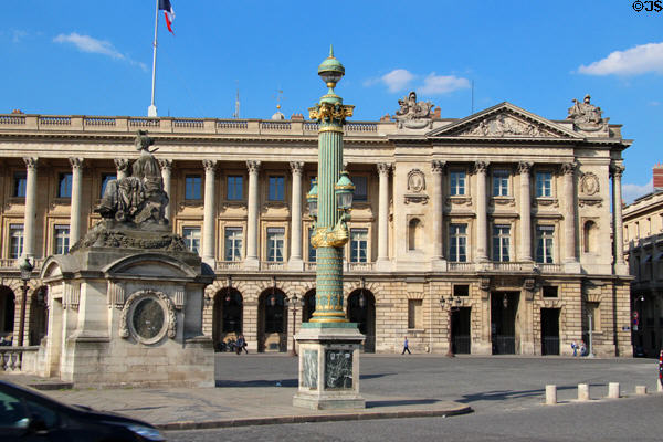 Lille statue by James Pradier before Hotel de la Marine building at Place de la Concorde. Paris, France.