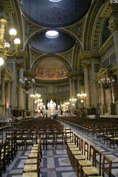 Interior at Église de la Madeleine. Paris, France.