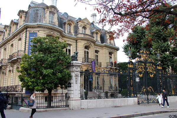 Artcurial building at Champs Elysees Marcel Dassault round point. Paris, France.