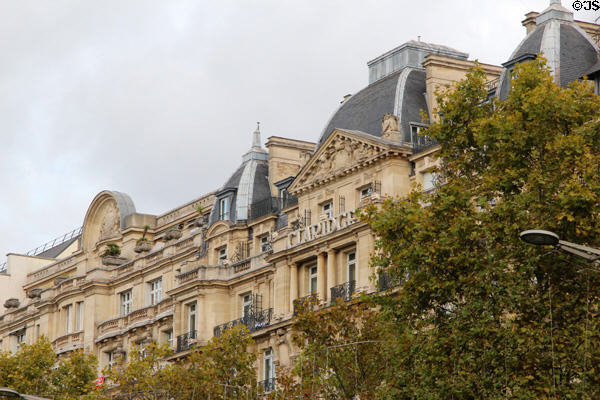Claridge Hotel on Champs Elysees. Paris, France.