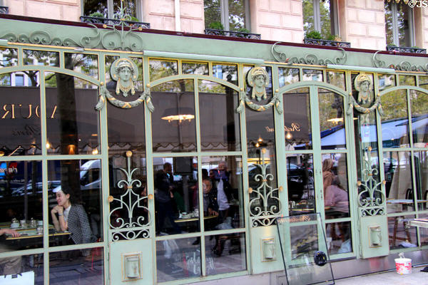 Art Nouveau restaurant building on Champs Elysees. Paris, France.