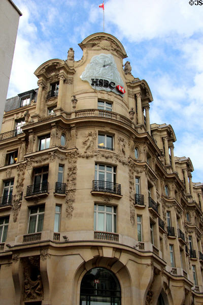 HSBC building (originally Hotel Elysees-Palace) (1899) on 103 Champs Elysees. Paris, France. Architect: Georges Chedanne.