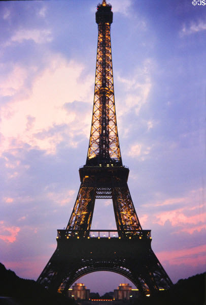 Eiffel Tower at dusk. Paris, France.