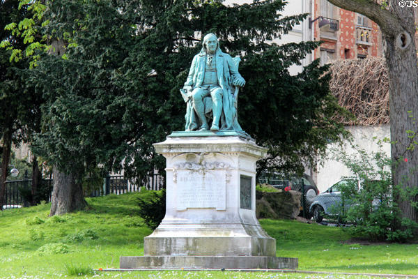 Benjamin Franklin monument (1898) by John J. Boyle near Place du Trocadéro. Paris, France.