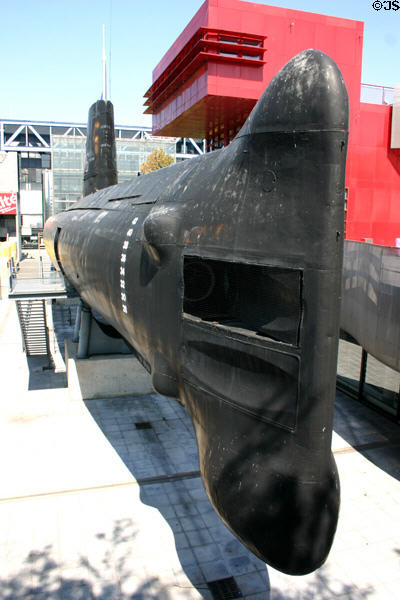 L'Argonaute (1957-82) submarine museum at Parc de la Villette. Paris, France.