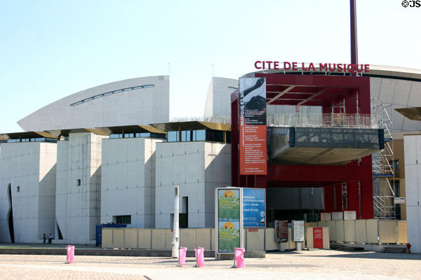 Cité de la musique (City of Music) (1993 & 1997) at Parc de la Villette. Paris, France. Architect: Christian de Portzamparc.