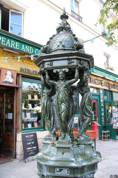 Paris Wallace drinking water fountain, one of 66 installed which became a symbol of the city. Paris, France.